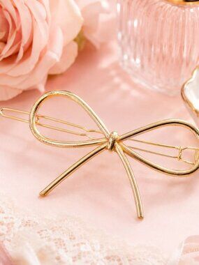 Rapunzel Gold Bow Hair Clip Pin